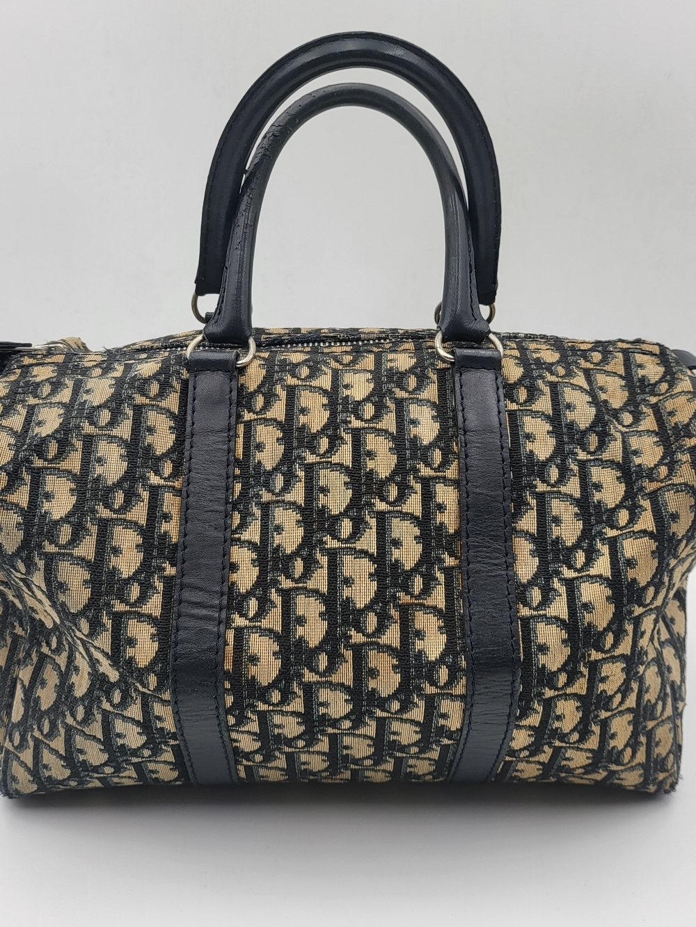 CHRISTIAN DIOR Blue Diorissimo Trotter Canvas Boston 30 Bag..Authentic w/COA. - Picture 3 of 16